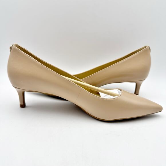 Michael Kors Womens Alina Flex Kitten Pump US 7 M Blush Beige Leather NIB - Picture 5 of 13